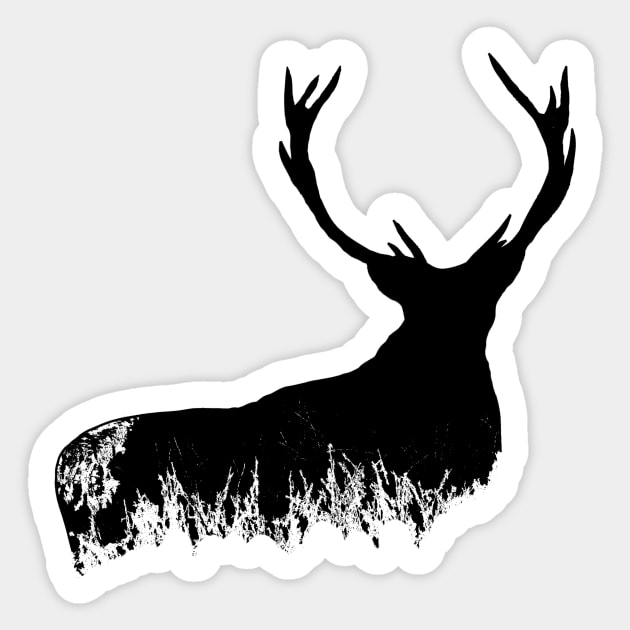 Stag Silhouette Sticker by Simon-dell